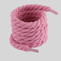 2PCS 10mm Width Round Linen Shoelaces for Sneakers Suitable Board Shoes Canvas AF1/AJ Shoe Rope Sport Shoelace Decoration 100cm