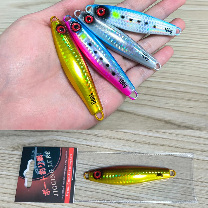 Jig Metálico Hundimiento TEASER J132 con Brillo UV para Pesca en Mar - imagen 2