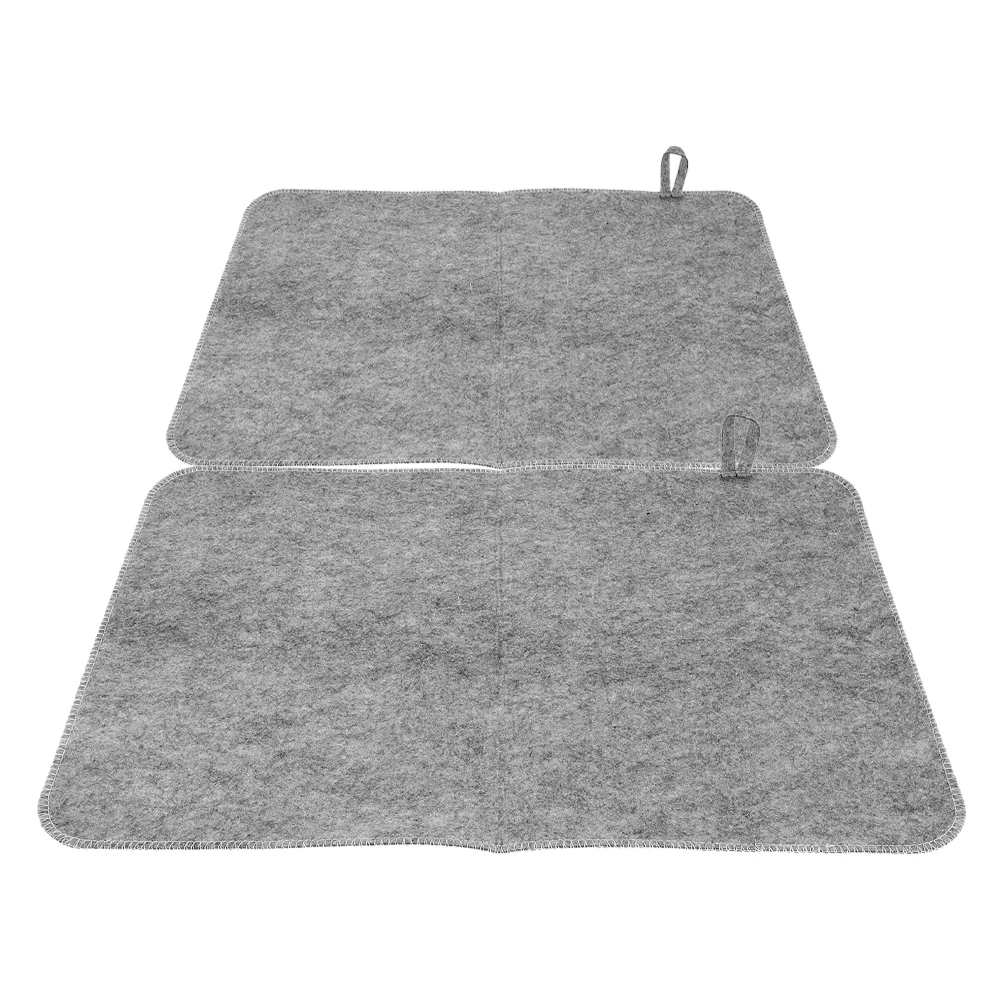 

2 Pcs Hot Spring Sauna Mat Water Absorbent Cushion Shower Bench Cushions Bath Accessories Felt Mats Absorption Portable