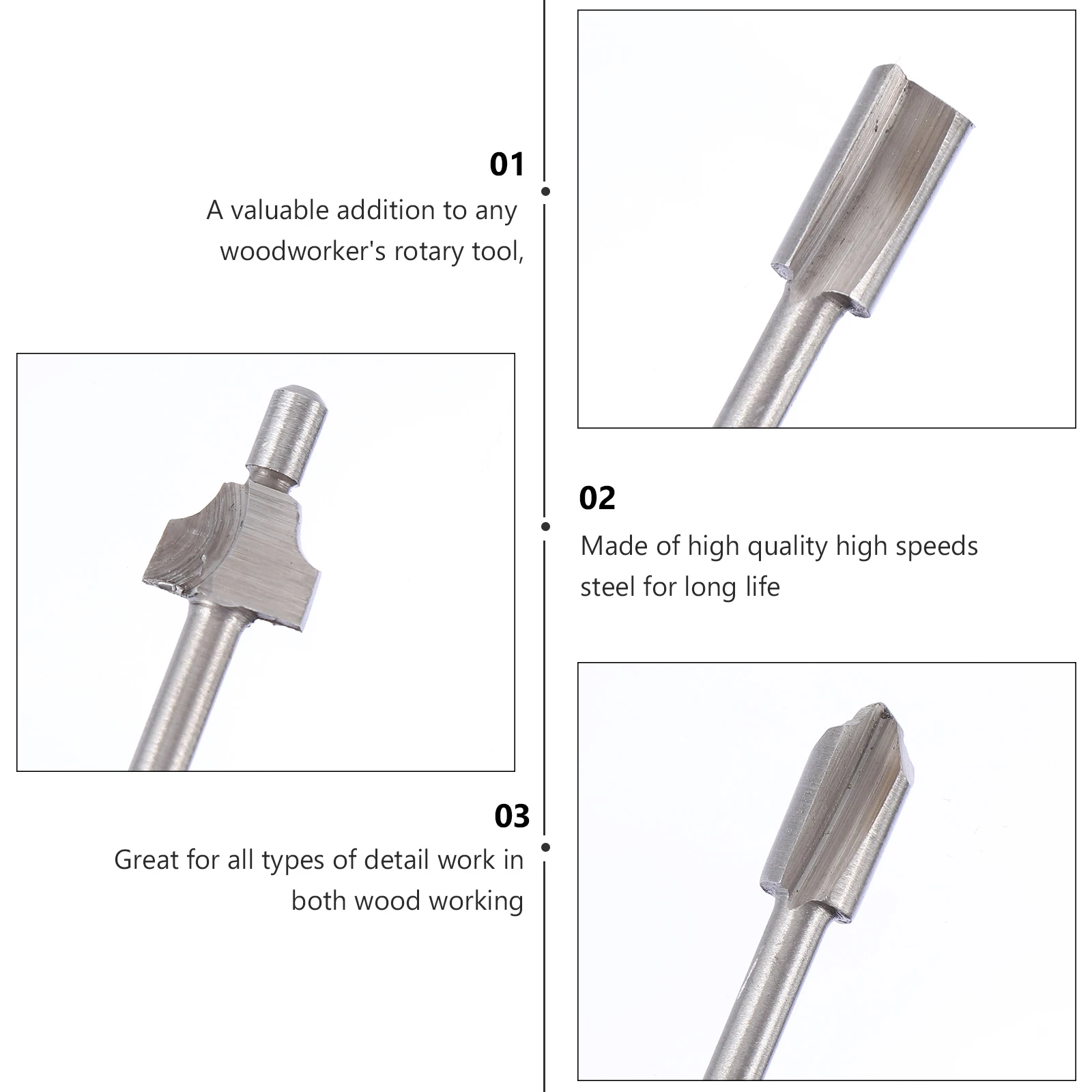 

10pcs 1/8 Inch Titanium Nitride Coated Router Bits Cnc Machinery Silver Spiral Cutting Large Chip Groove Carbide Precision