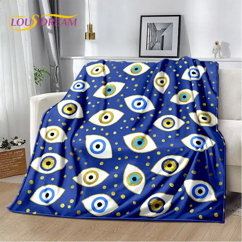 Evil Eye Nazar Tree of Life Soft Plush Blanket,Flannel Blanket Throw Blanket for Living Room Bedroom Bed Sofa Picnic Cover Kids