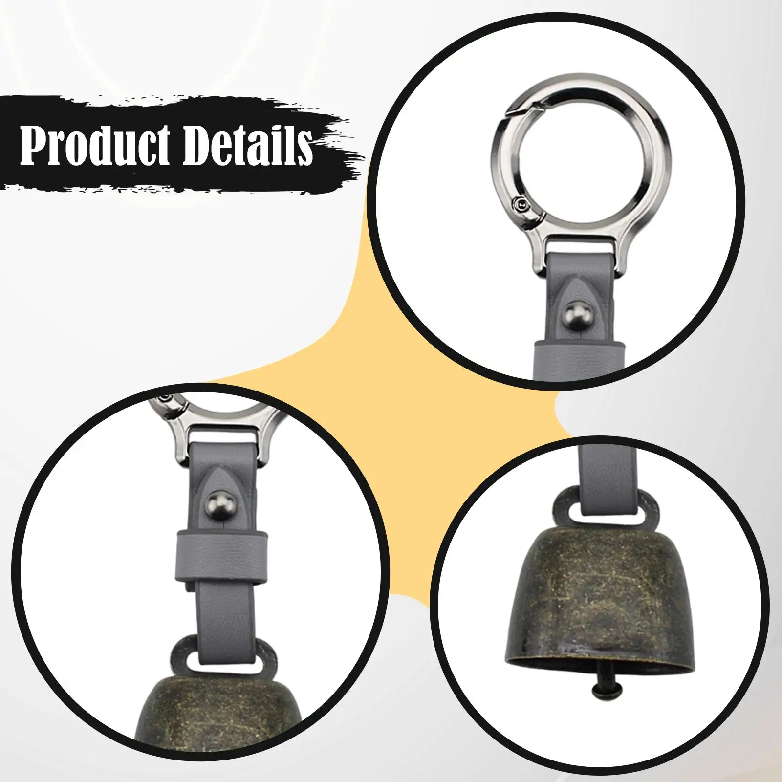 Bear Bell,with Snap Hook,Metal,Hanging,Pet Bell Noise Maker Pendant for Outdoor Hiking Camping Mountaineering Hiker Accessories