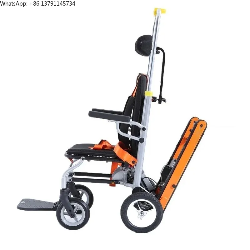 

Thickened and Extended Track Portable Elect ric Adjustable Backrest Height Electri c Stair Climbing Chair