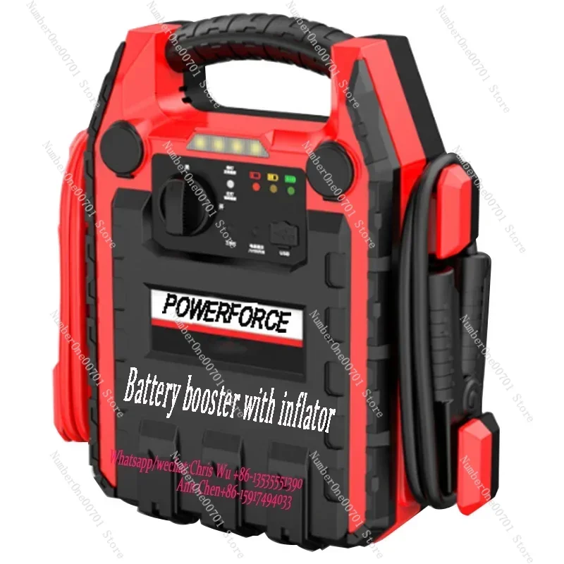 24000mAh Portable Jump Starter 2000A Peak Car Jump Starter Booster Power Bank Battery with 250PSI Tire Inflator