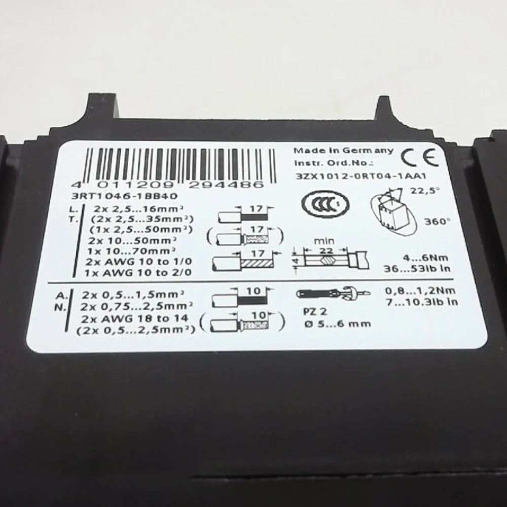 Industrial Control Product For SIEMENS Contactor 3RT1046-1BB40