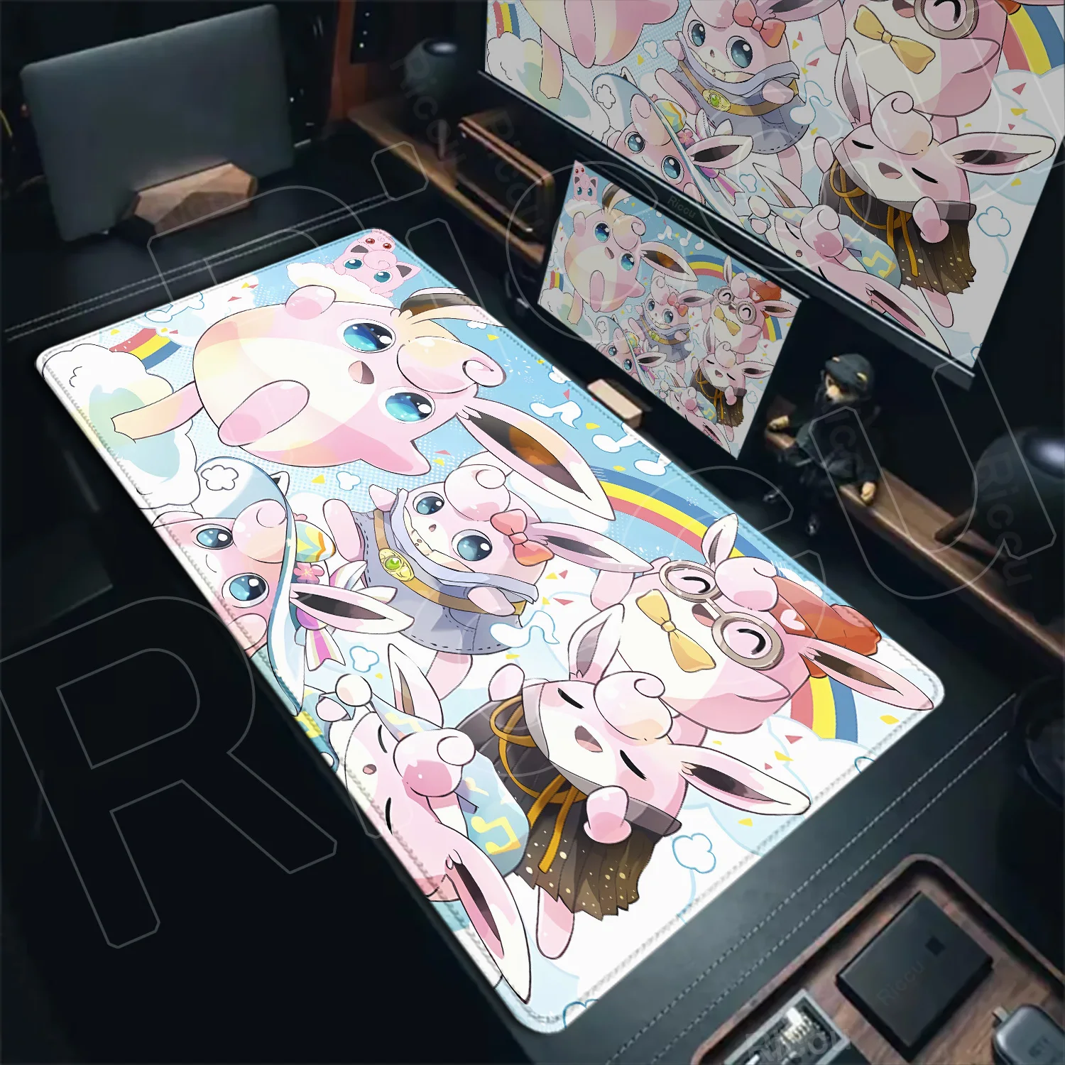 Nowa Różowa Urocza Podkładka Pod Mysz Pokemon Jigglypuff Podkładki Gamingowe Duża Podkładka Pod Klawiaturę Mata na Biurko Podkładki Pod Myszki do Komputera Laptopa — zdjęcie produktu 2