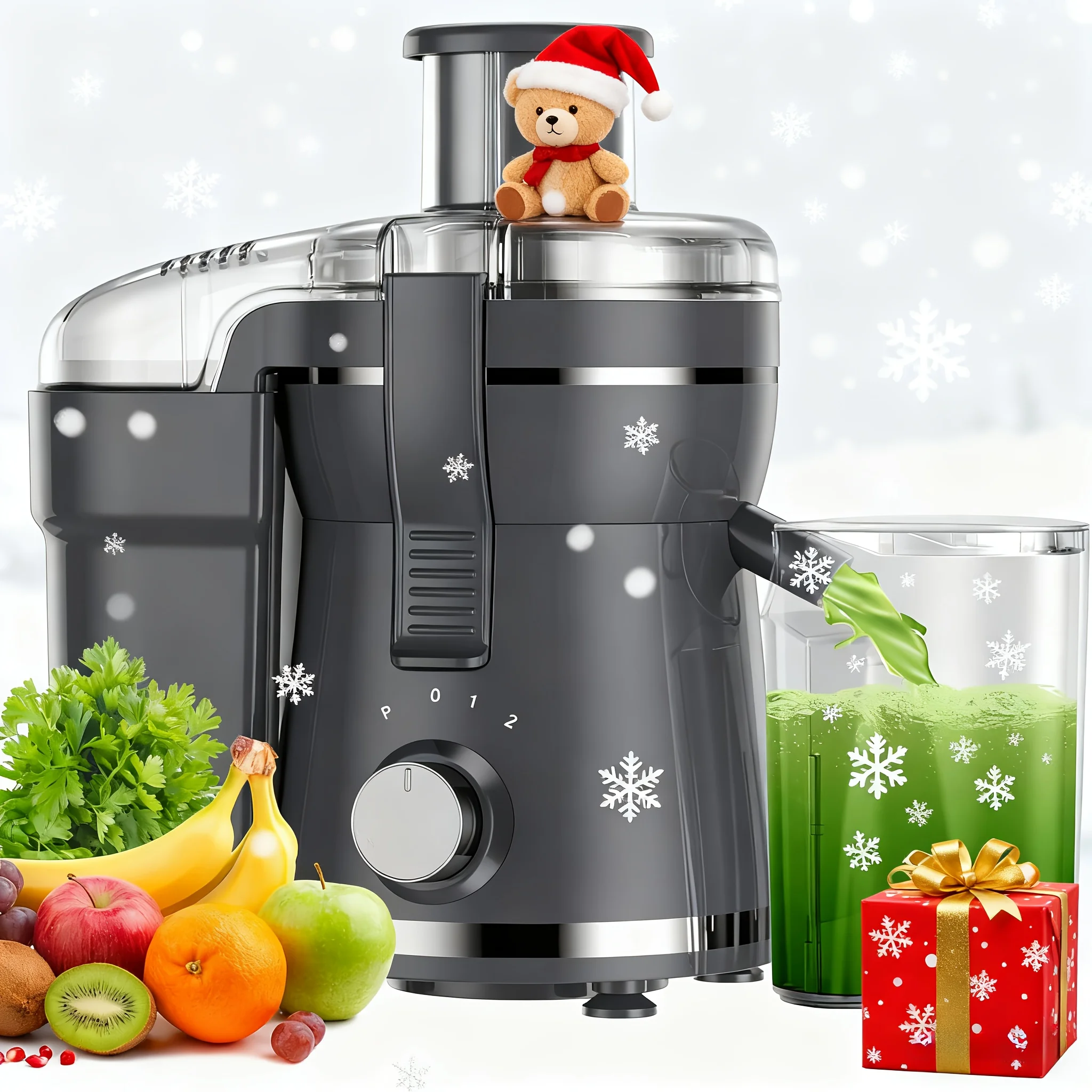 

500W Powerful Centrifugal Juicer Machine - 3" Feed Chute for Whole Fruits And Vegs, Easy Cleaning, Stainless Steel