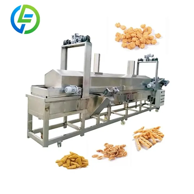 Industrial Continuous Deep Fryer Automatic Conveyor Frying Machine for Fried Chicken Nuts Snacks Food Processing