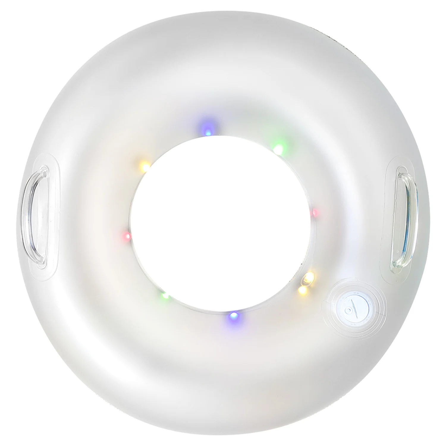 Pool Party Flashing LED Light up Inflatable Swim Float Tube Swimming Ring for Kids and Adultspromote sales