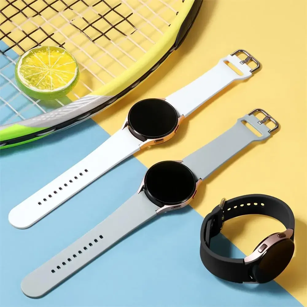 Silicone Strap For Samsung Galaxy Watch 6/5/4 44mm 40mm pro 45mm Sport 20mm Watchband Bracelet Galaxy Watch 6 Classic 43mm 47mm