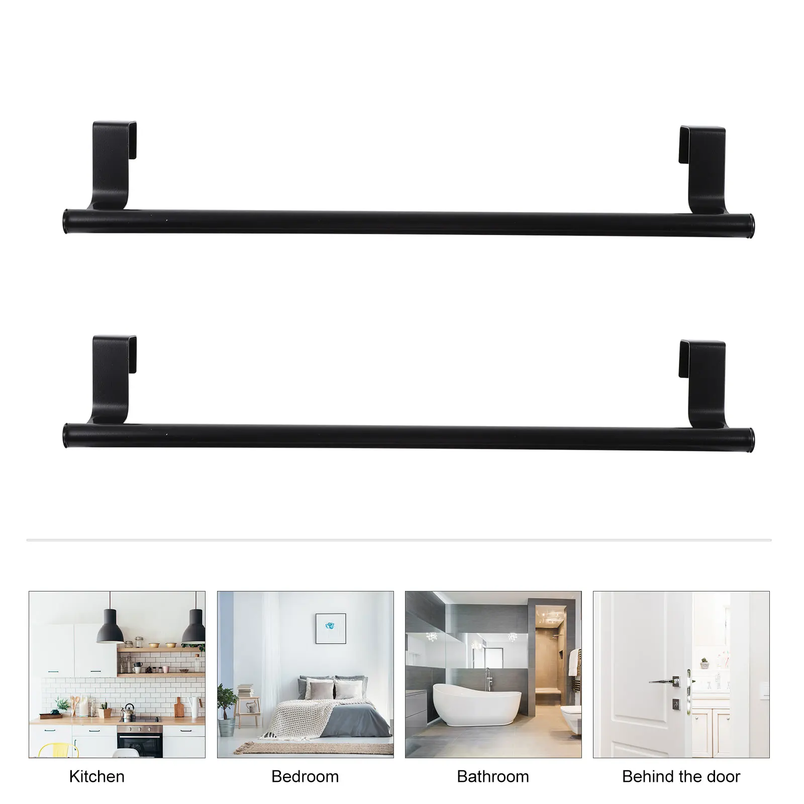 

2 Pcs Steel Single Bar Mounted Holder Bathroom Kitchen Paper Towel Storage Stainless Steel Towel Racks Racks
