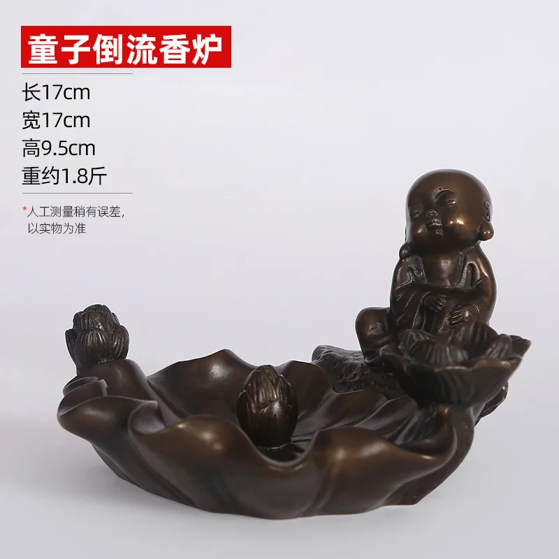 Burner Monk Samanera Watch Lotus Pond Backflow Incense Stove