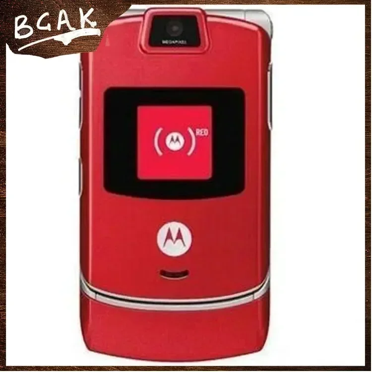 Universal MOTOROLA RAZR V3 Refurbished Hight Quality Unlocked Clamshell Bluetooth Mobile Cell Phone GSM 1.23 MP Camera 850/900/1