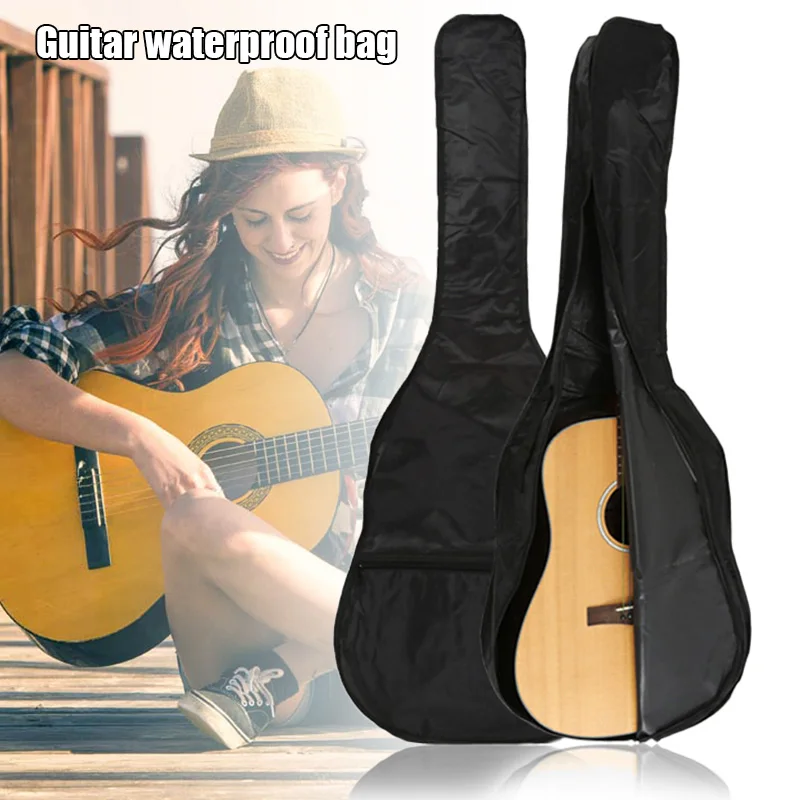 Guitar Waterproof Bag 30/38/40/41inch Waterproof Universal Single Layer Backpack Oxford Cloth Guitar Bag For Instrument Storage