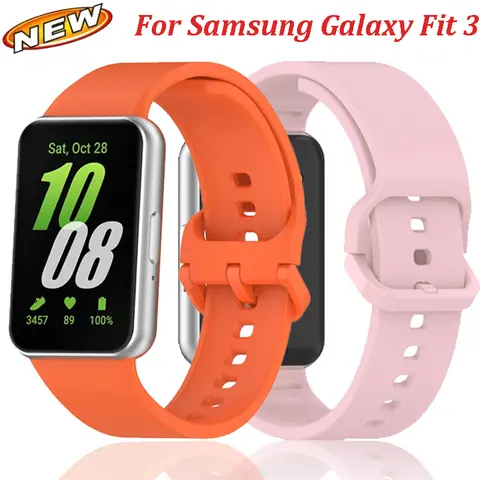 Official Soft Silicone Strap For Samsung Galaxy Fit 3 Sport Bracelet Breathable Band For Samsung Galaxy Fit 3 Correa Accessories