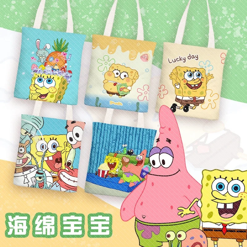 

Cute Style Cartoon Characters Reusable Canvas Shoulder Bag Preferred for Commuting To Work Going Out and Playing