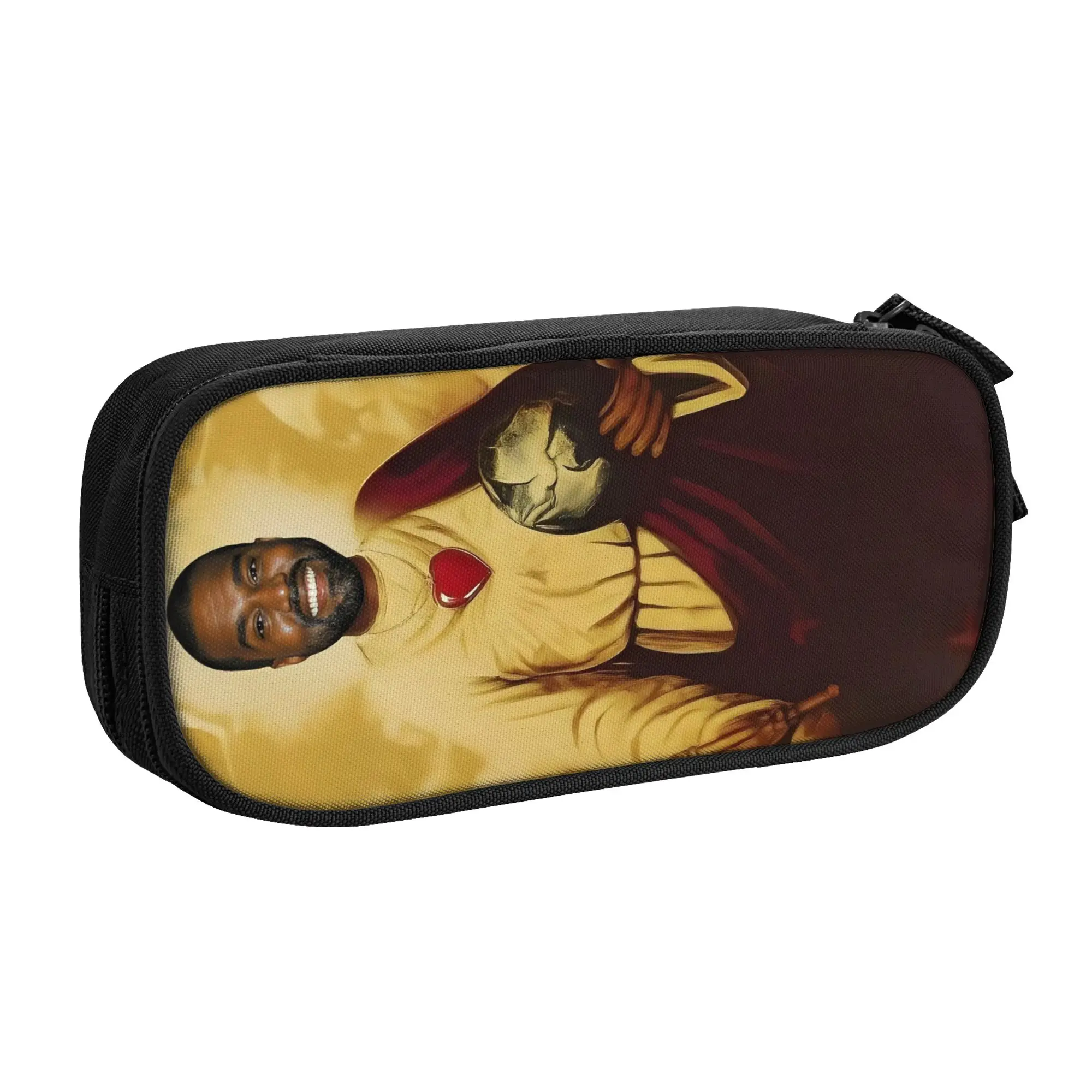 Jesus Kanye West Rapper Singer Funny  Pencil Cases for Girls Boys Large Storage  Pen Box Bag Stationery