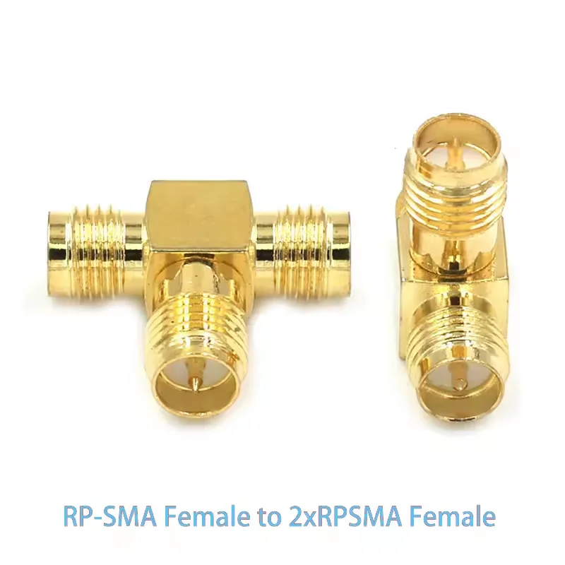 1 PCS SMA Adaptador de 3 vias SMA Macho para Dual 2 SMA Fêmea Divisor "T" Tipo Adaptadores de conector