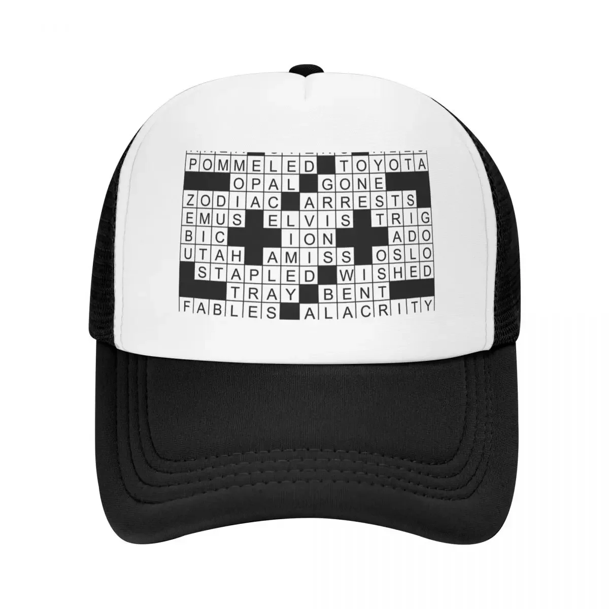 Crossword Puzzle Page with Solutions Baseball Cap Hat Man For The Sun Rugby Luxury Hat Beach Outing Hats Man Women's