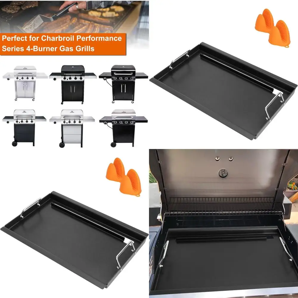 

Charbroil 4-Burner Performance Grill Flat Top Griddle Insert, Replacement for Models 463347017, 463377017, 463376018P2, 46337611