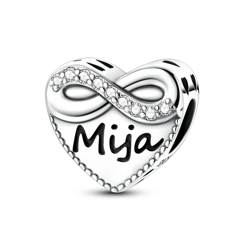 925 Sterling Silver Sweet Love String Decoration Charm Pendant Fit Original Bracelet DIY Women Fashion Anniversary Jewelry Gifts