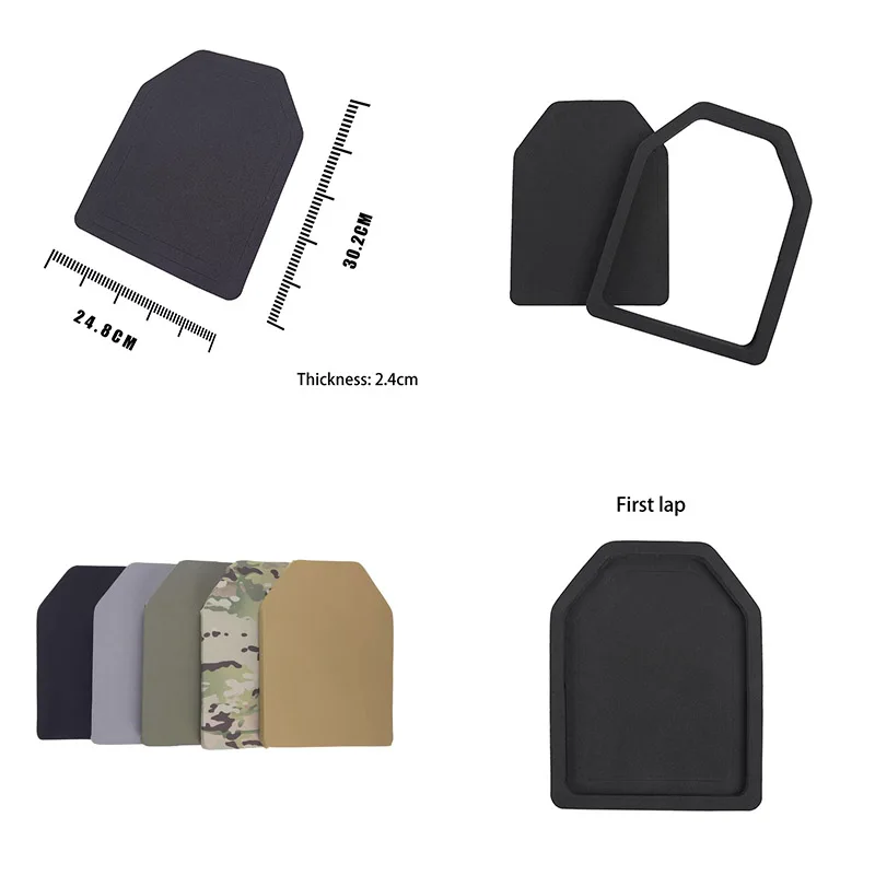 Tactical SAPI Plate Holder Insert Kit, Stretch Plate Sleeve 12x9.75x1 inch with Bottom Hook and Loop Panel