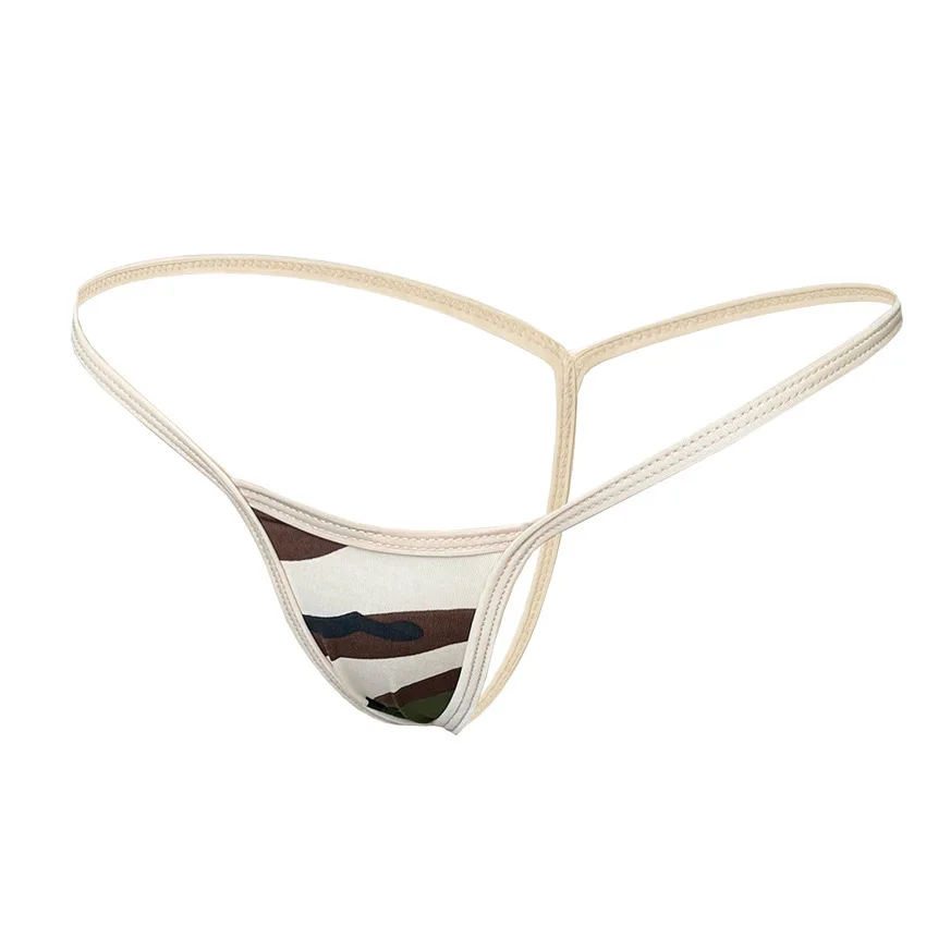 New Women's Single Layer Thong Snake Print Low-rise Sexy Mini Underwear