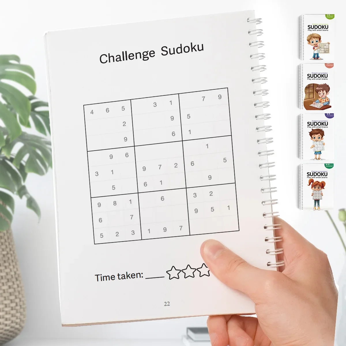 كتاب ممارسة سودوكو، ممارسة الرياضيات، منطق التفكير للأطفال من جميع الأعمار، تمرين الدماغ #2