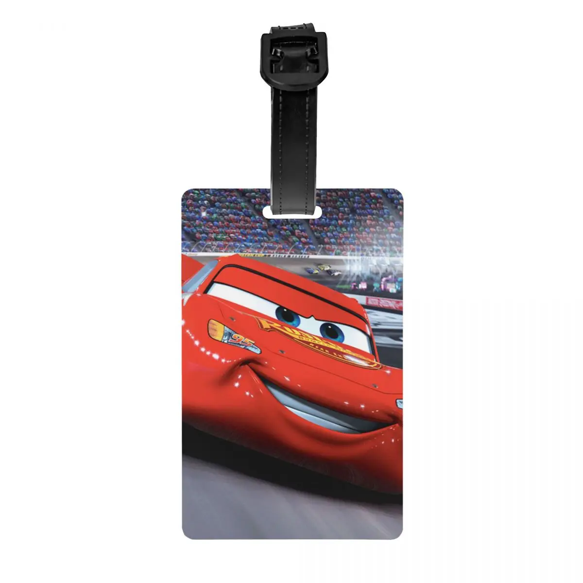 Étiquettes à bagages Cartoon Pixar Cars personnalisées, valise de voyage, couverture de confidentialité, étiquette d'identification