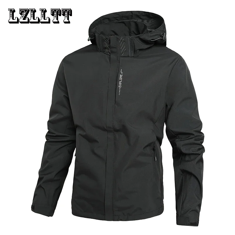 Spring Men Outdoor Jackets Men New Casual Waterproof Hooded Jacket Coats Mens Autumn Fashion Brand Windbreaker Jackets Male Hot