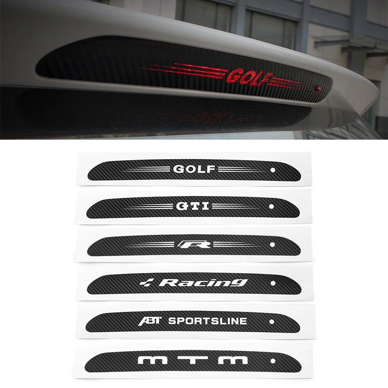 GTI Racing Badge High Mounted R Logo Brake Light Decorative Sticker For VW GTI Golf 6 7 MK6 MK7 MTM ABT Sport Auto Accessories