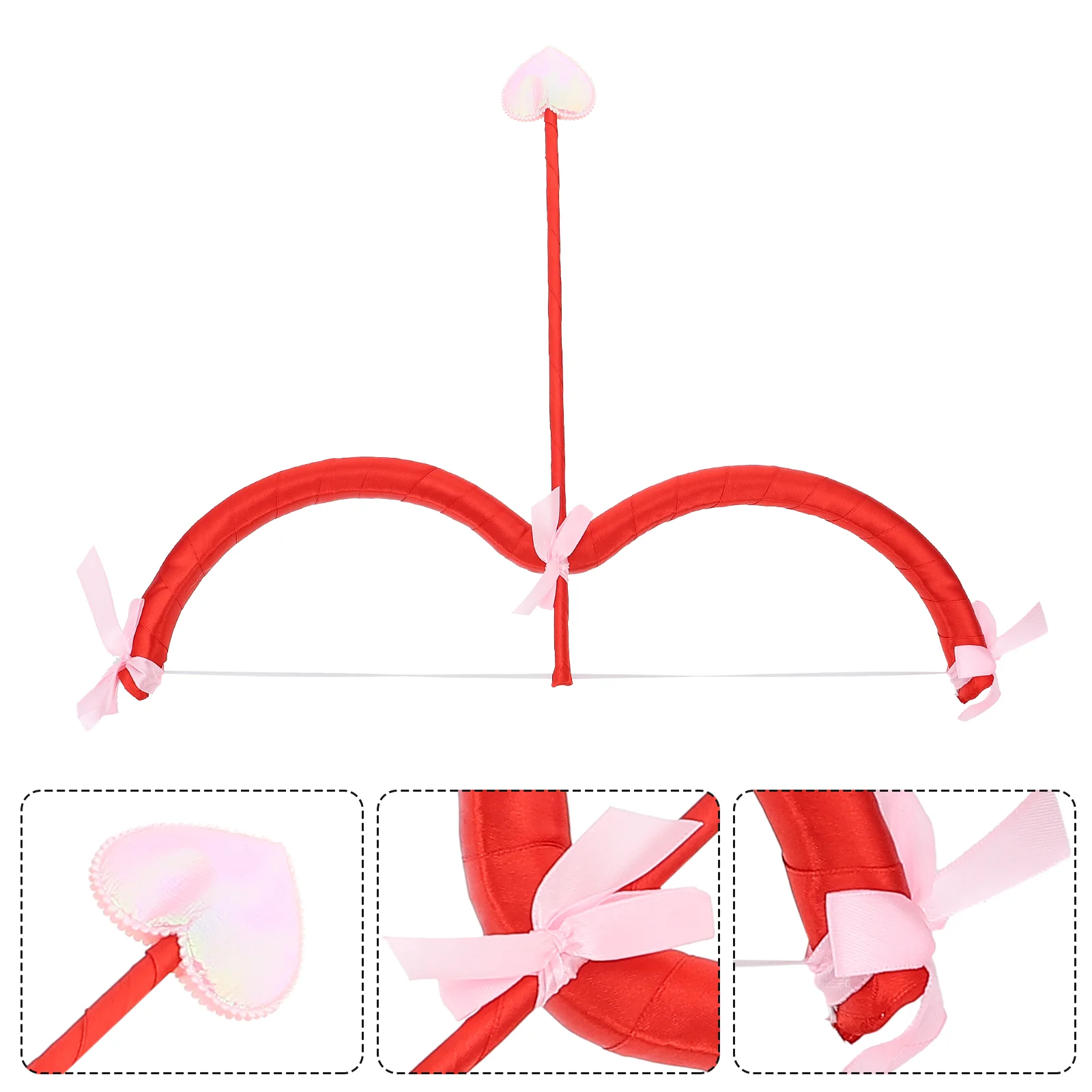 

Boys Cupid Arrow Props Newborn Ornament Sign Foam Xmas Tree Decorations Cosplay Bow