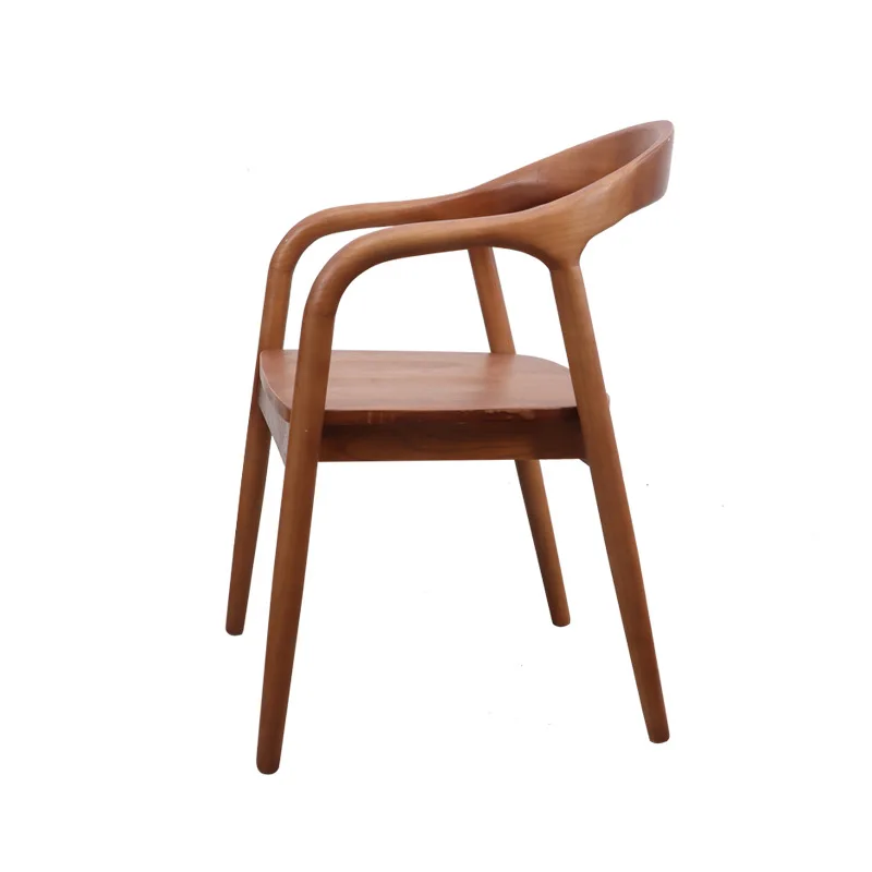 Chair Back Armrest Simple Fashion Cafe Club Hotel Chair Nordic Solid Wood Dining Chair