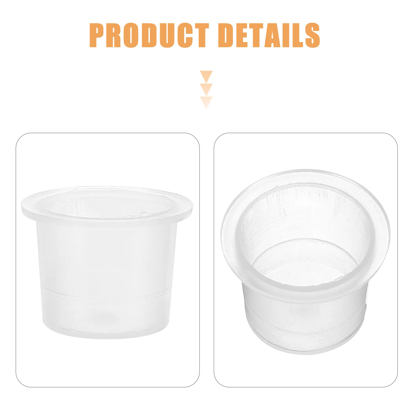 

1000Pcs Transparent Ink Cup with Base Durable Practical Long Term Use No Color Rack Independent Placement Easy Clean