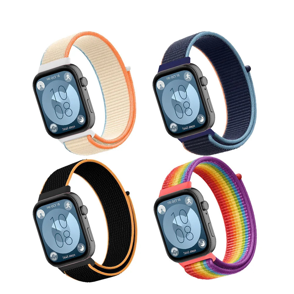 BEHUA Nylon Loop Bracelet For Huawei Watch Fit 3 Strap For Huawei Watch Fit3 Band Adjustable Sport Wristband Correa Accessories