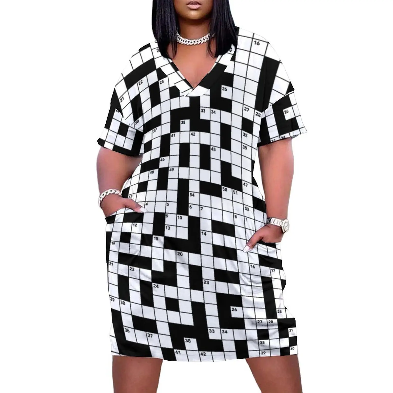 

Crossword Puzzle Grid for Puzzle Geeks and Crossword Fanatics Loose Pocket Dress prom clothes dresses summer dress party night