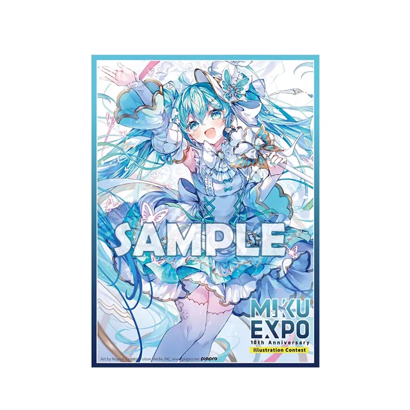 

60PCS 67*92mm Hatsune Miku Anime cartoon board game card protective case Beautiful Girl Collection Card Set Festival gifts