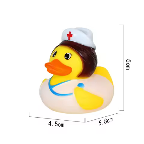 2024 Little Yellow Duck Toddler Toys Rubber Cute Water Toys Squeeze Sound Funny Toys Kids