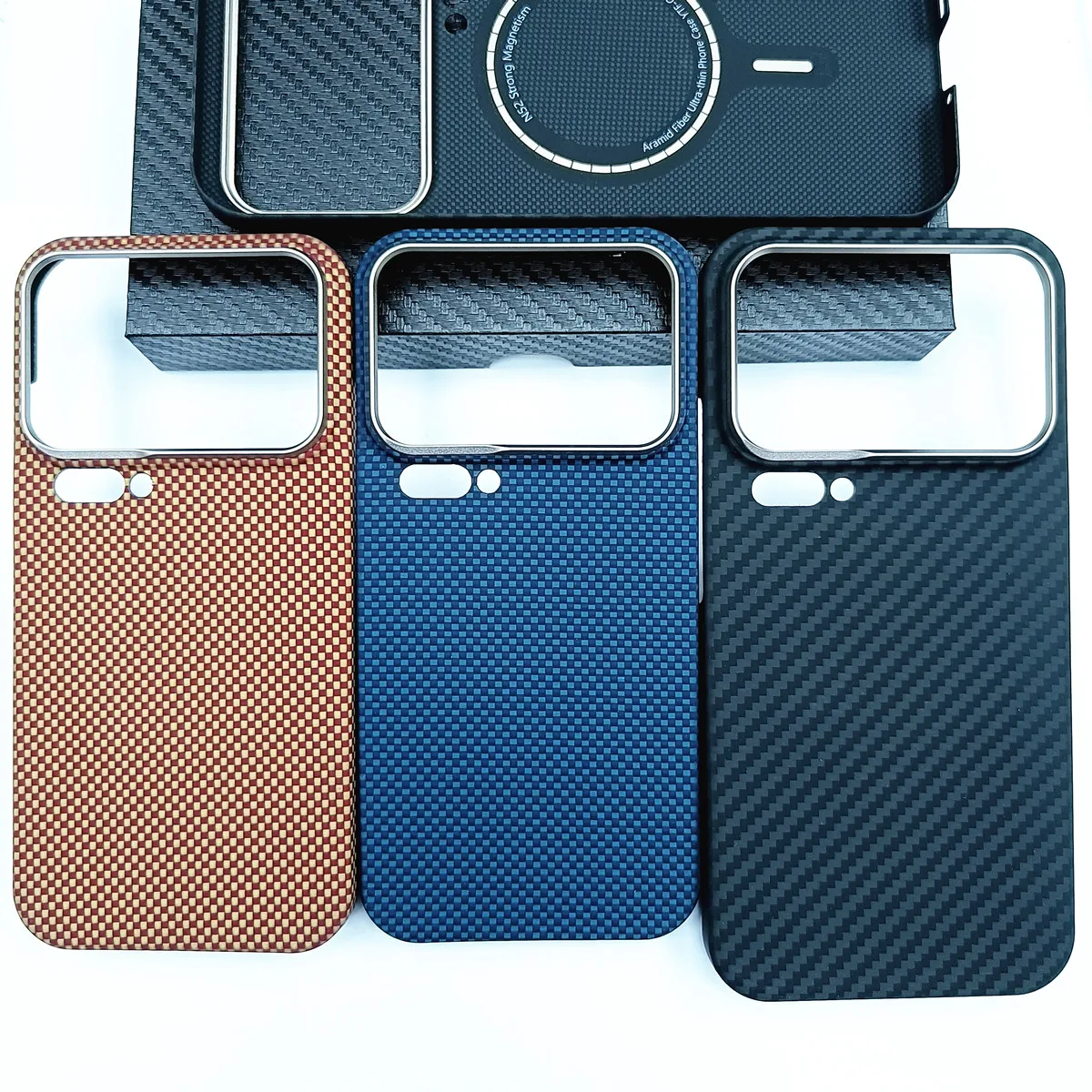 

Genuine Aramid Carbon Fiber Magsafe Case For Xiaomi 17 Pro Max 17Pro Ultra Thin Grids Matte Snap Hard Armor Back Cover