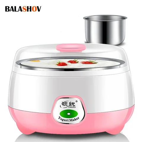 1L Electric Mini Yogurt Maker Automatic Multifunctional Household Rice Wine Maker DIY Yogurt And Natto Fermenting Machine 220V