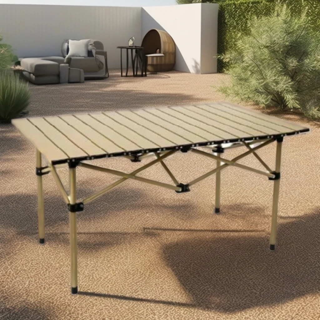 

Modern Aluminum Folding Picnic Table Outdoor Camping Barbecue Picnic