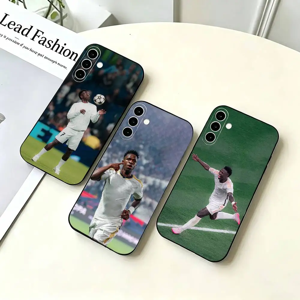 Young talent Vinicius Jr-RUN Phone Case Black Silicone Soft For Samsung A73,A72,A71,A70,A53,A52,A51