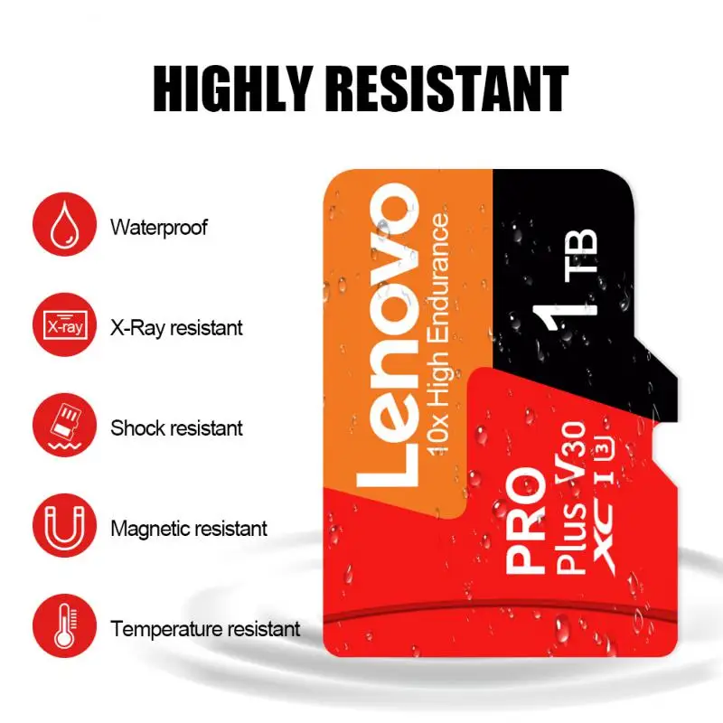 Lenovo Secure Digital Memory Card 128GB 512GB Camera SD Flash Memory Card 256GB For Digital SLR Camera Camcorder U3 Mini SD Card