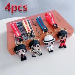 Keychain Creative Dance King Michael Jackson Men's and Women's Handmade Key Ring Holder Pendant Key Chains Bag Accessories