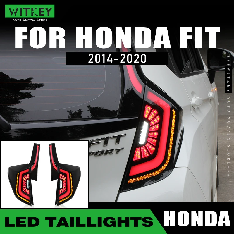 

Tail Light For Honda Fit 2014-2019 Rear Lamp LED Taillight assembly Sequential Turn Signal Brake Light Reverse Light