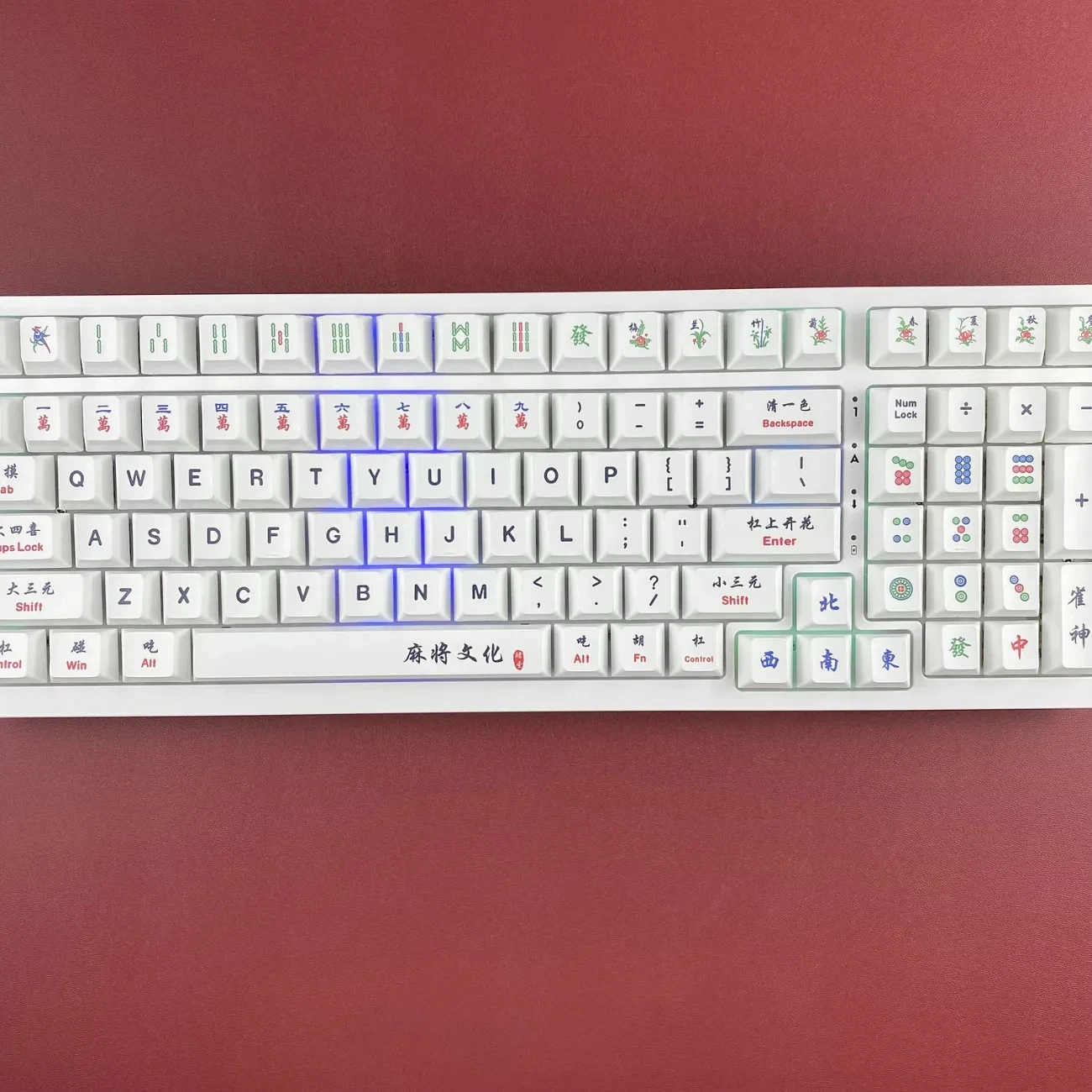 Chinese style Mahjong Sparrow god Sublimation of PBT keycaps Chreey Mechanical keyboard custom keycap MX Switch Anne Pro 2 GK61