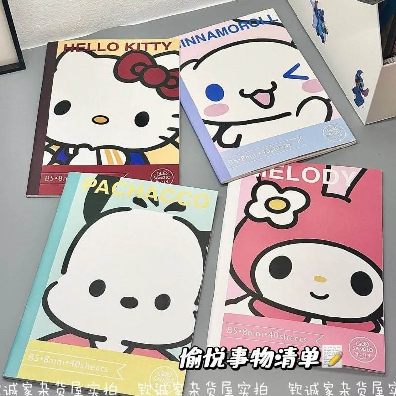 Hello Kitty Kuromi My melody Pochacco clown fish cartoon Sanrio family B5 notebook studente blocco note ufficio regalo generale all'ingrosso