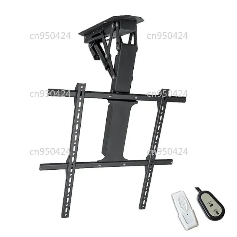 

Motorized Adjustable Ceiling TV Bracket Flip Down Pitched Roof Holder 32-75 Inch Flat Curved Screen Support