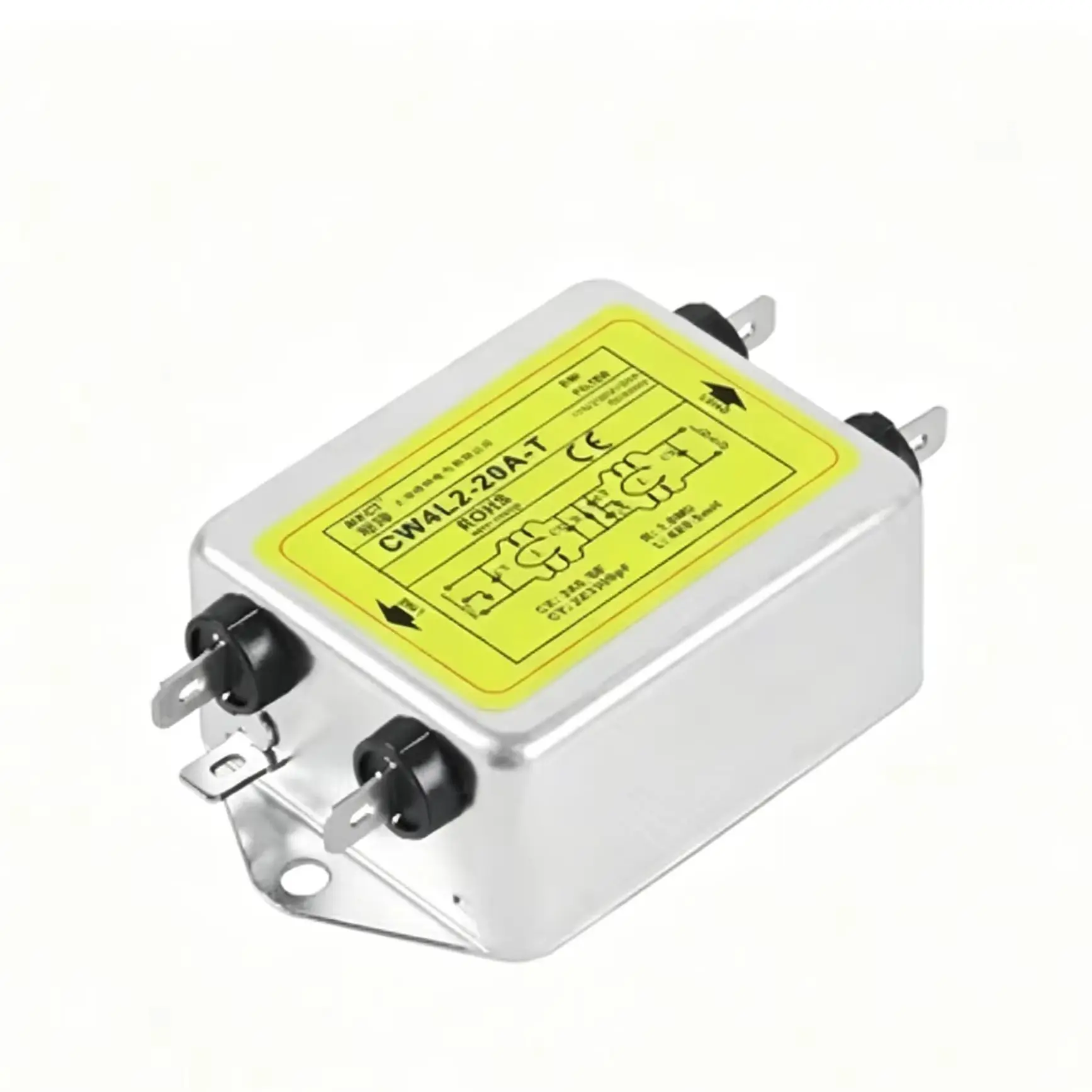 TOMZN Power supply filter single phase AC 115V 230V purification anti-interference CW4L2-3A-T 6A 10A 20A