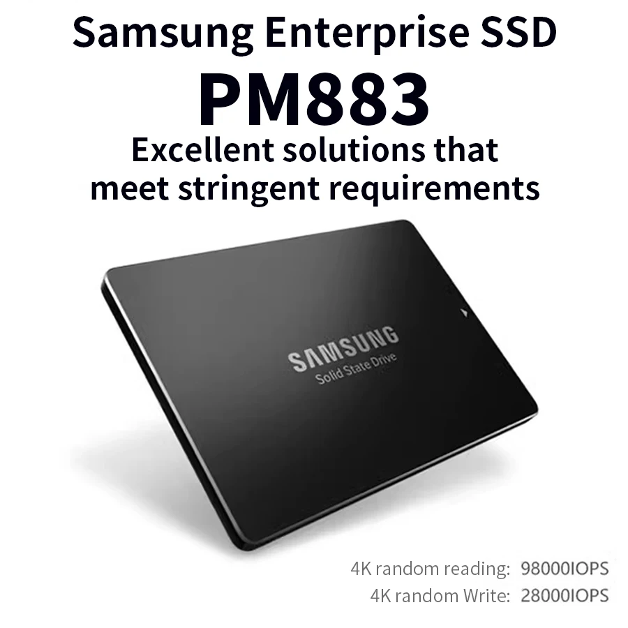 

SAMSUNG SSD PM883 Enterprise Grade Storage Internal Solid State Disk HDD Hard Drive 2.5" 960GB SATA 6Gb/s High Performance SSD
